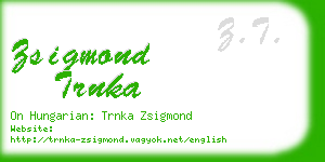 zsigmond trnka business card